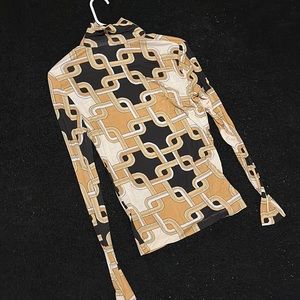 H&M Printed Mock Neck